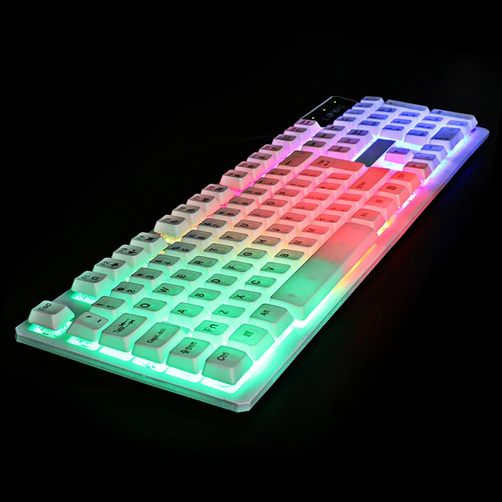 Teclado Gamer USB подсветкой Планшеты Gaming Keyboard Key Новый Водонепроницаемый Проводная