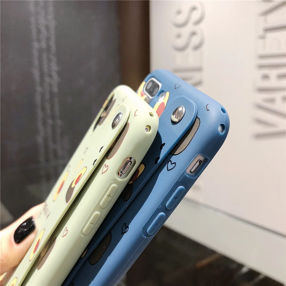Чехол для телефона с ремешком на запястье iPhone X XR XS MAX силиконовый чехол ярких