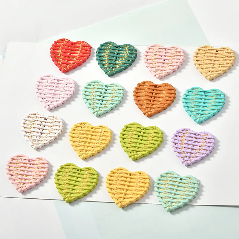 Ручная работа Плетеный эффект смола цвет любви золотой порошок плетеный из