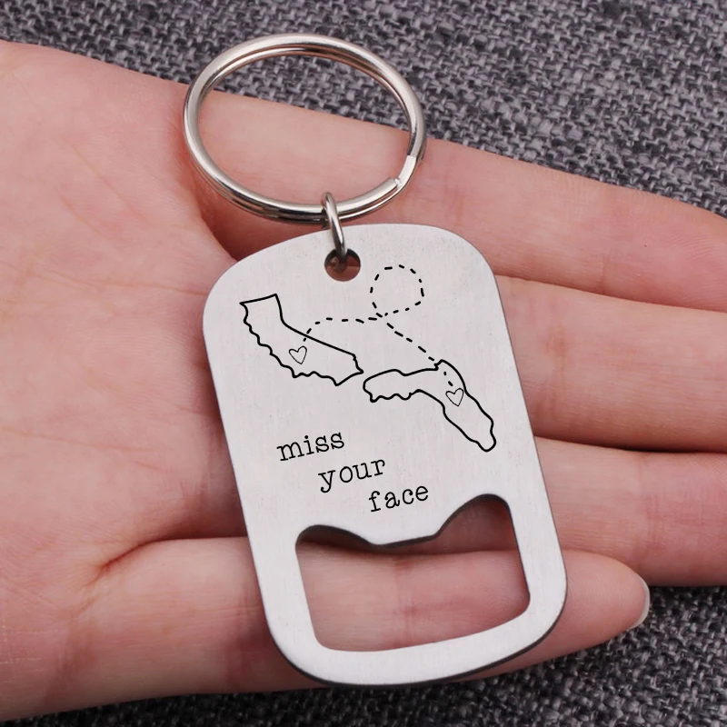 Подвеска на сумку Miss Your Face Dog Tag Подарочная подвеска-брелок для мужчин и женщин, открывалка для бутылок, брелок для ключей, подарки для пар