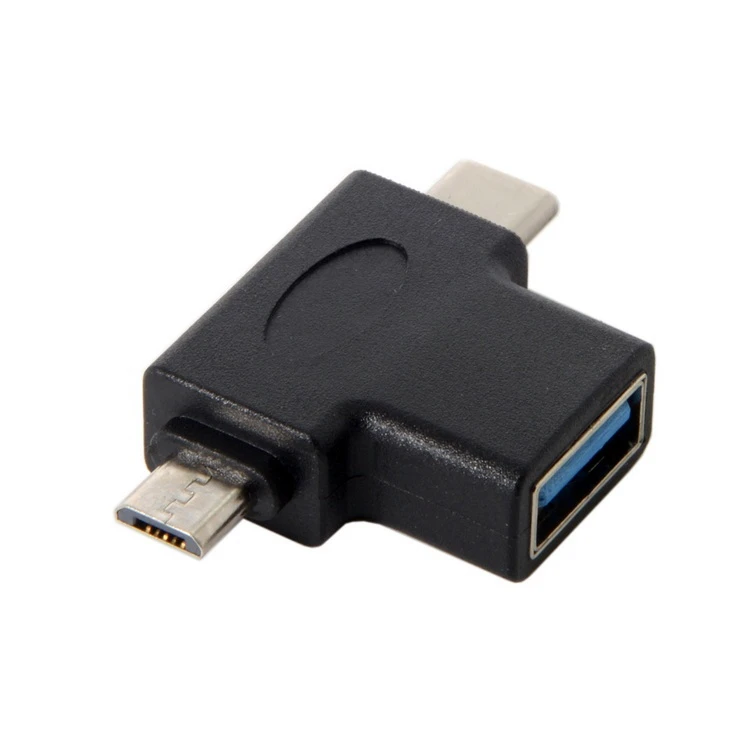 2 in 1 USB 3.1 Type-C &amp Micro 2.0 Combo male to A Female OTG Data Host Adapter connector for computer tablet phone | Электроника