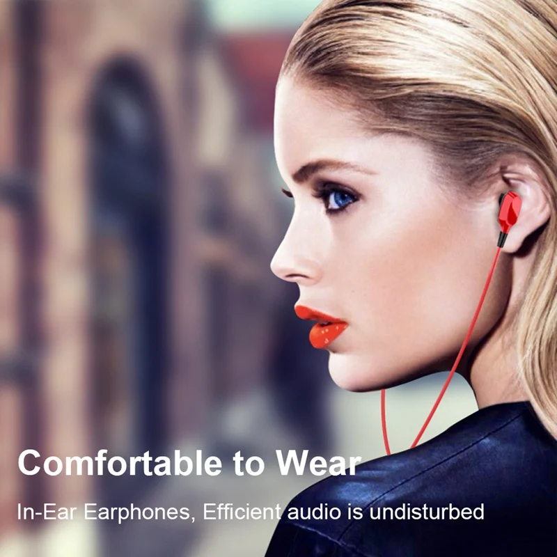 Мини-наушники проводные наушники с двумя драйверами микрофоном для телефона