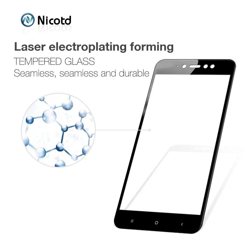 Закаленное стекло Nicotd 2.5D с полным покрытием для Xiaomi Redmi Note 5A Prime Противоударная