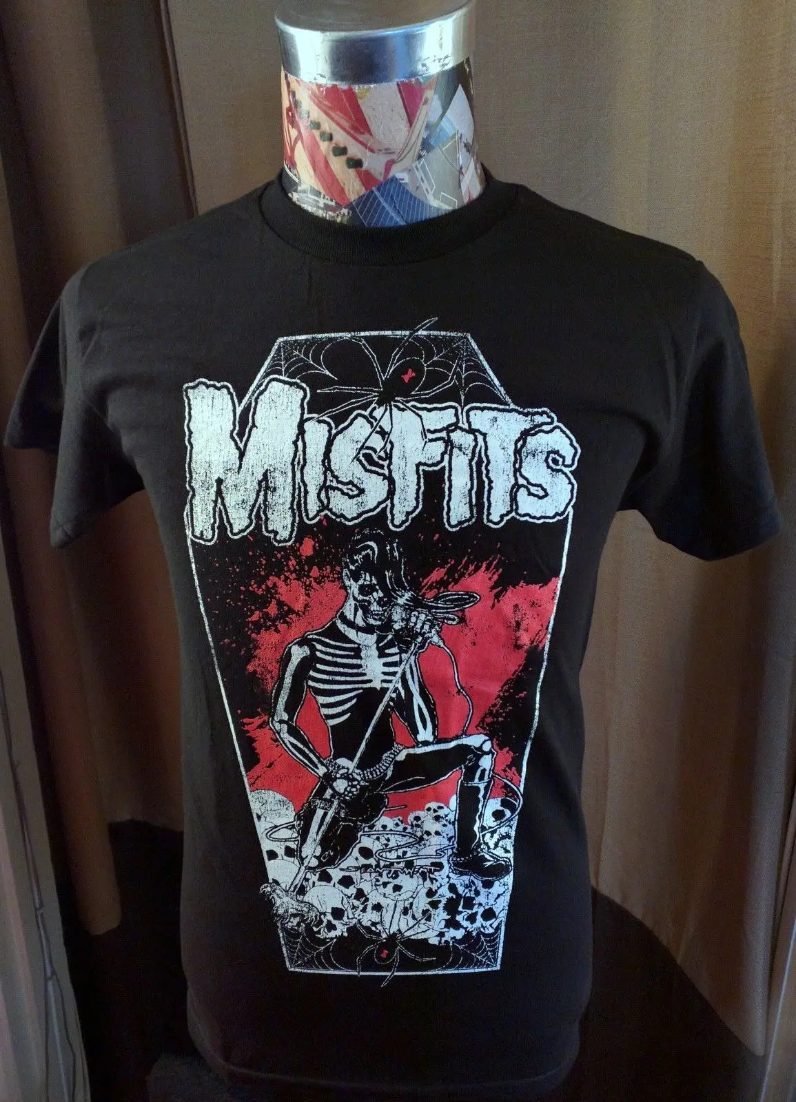 Новый MISFITS Скелет певица красный наследие брутальности гроб панк рок черная