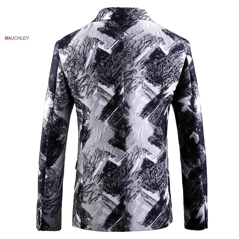 Мужской блейзер с принтом Blusa Masculina черный большого размера 5XL для прогулок на