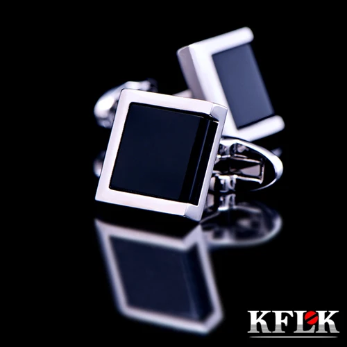 

KFLK jewelry HOT shirt cufflinks for mens gifts Black gemelos High Quality abotoaduras Brand cuff buttons Jewelry Free shipping