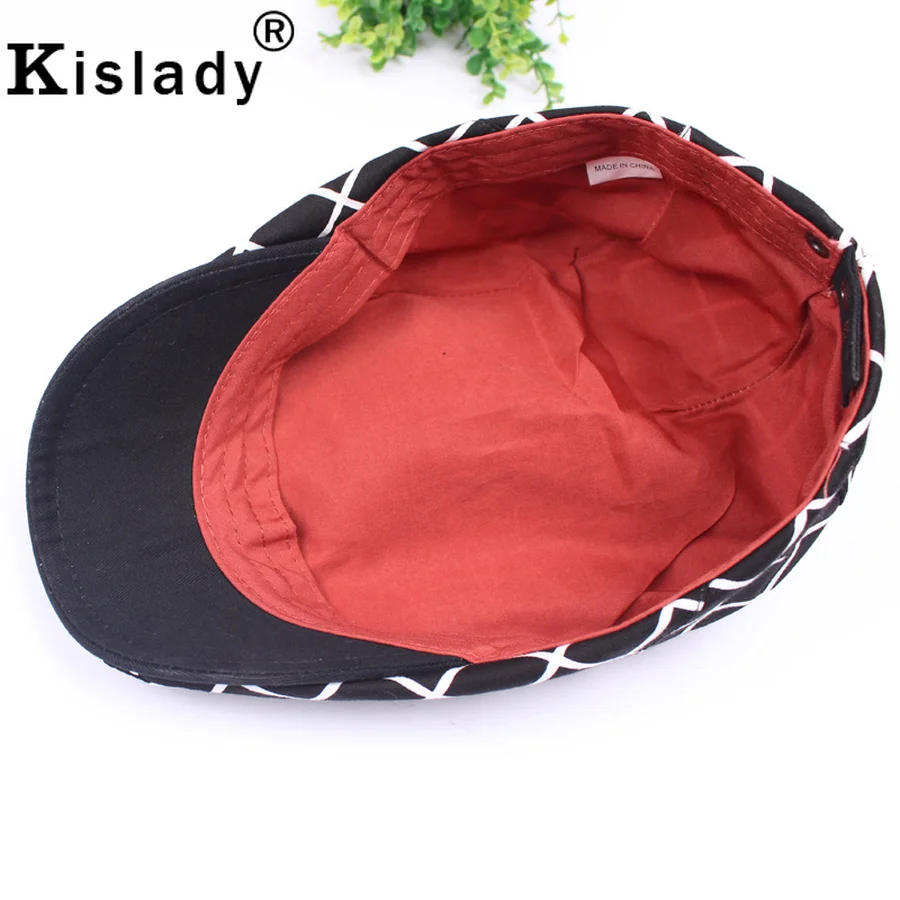 Kislady сезон: весна–лето классические простые береты Мода черный белый цвет