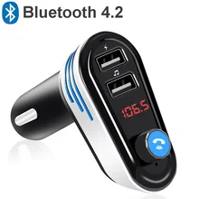 FM трансмиттер Bluetooth 4 2 автомобильный комплект громкой связи