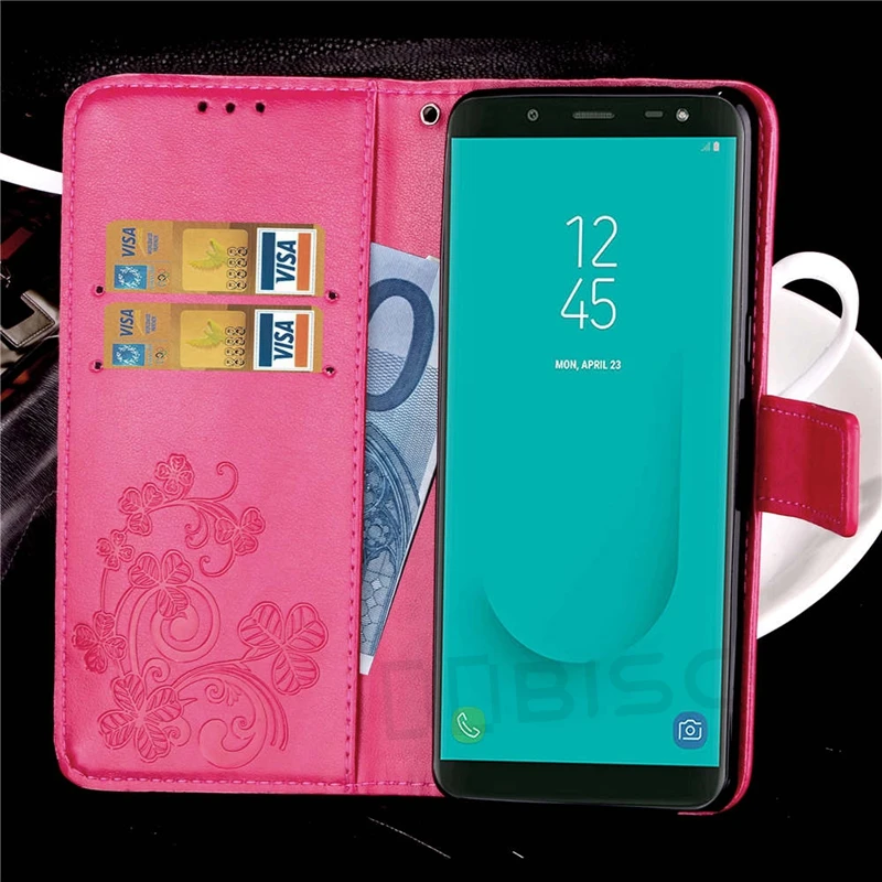 Роскошный кожаный силиконовый чехол-книжка для samsung Galaxy J6 J 6 J6 Plus, чехол для телефона J600FN SM-J600F/DS SM-J610F/DS