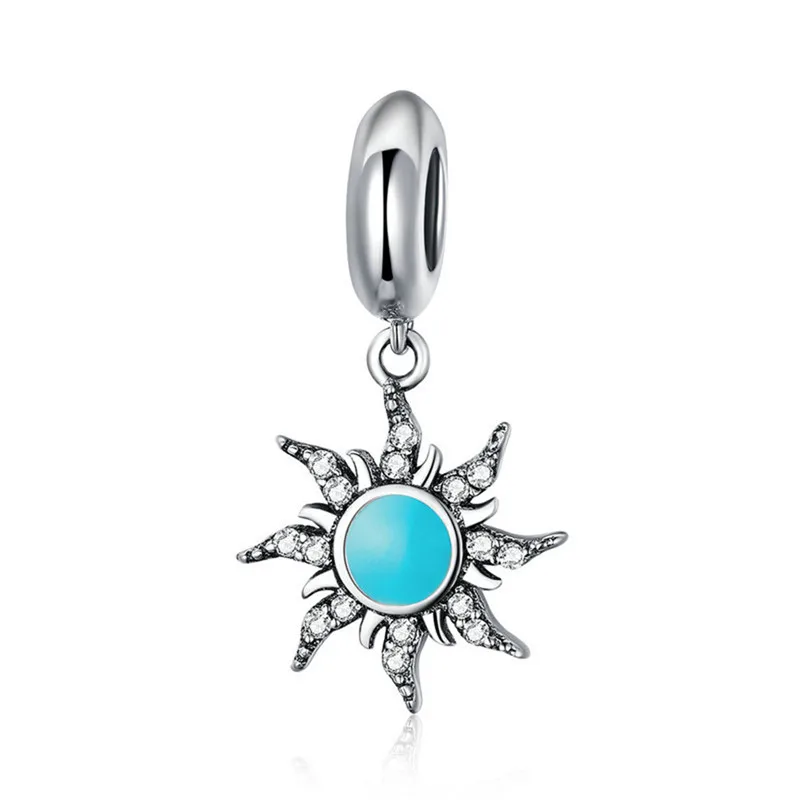 Подходит для браслета Pandora, серебро, 925, милый циркон, попугай, Kingfisher, амулеты CZ, единорог, пчела, велосипед, бусины для изготовления ювелирных изделий - Окраска металла: sas1068