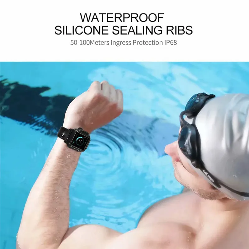 Спортивный чехол для Apple Watch SE Series 6 5 4 3 водонепроницаемый 40 мм 44 42 ударопрочный