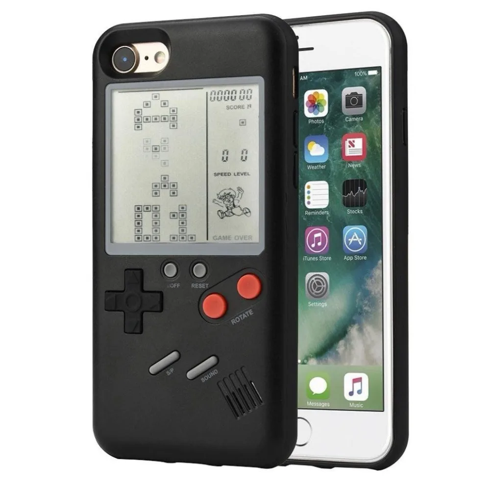 Tetris Ручной игровой плеер Чехол Для Телефона iPhone 6 6s 7 8 Plus X XS детский подарок