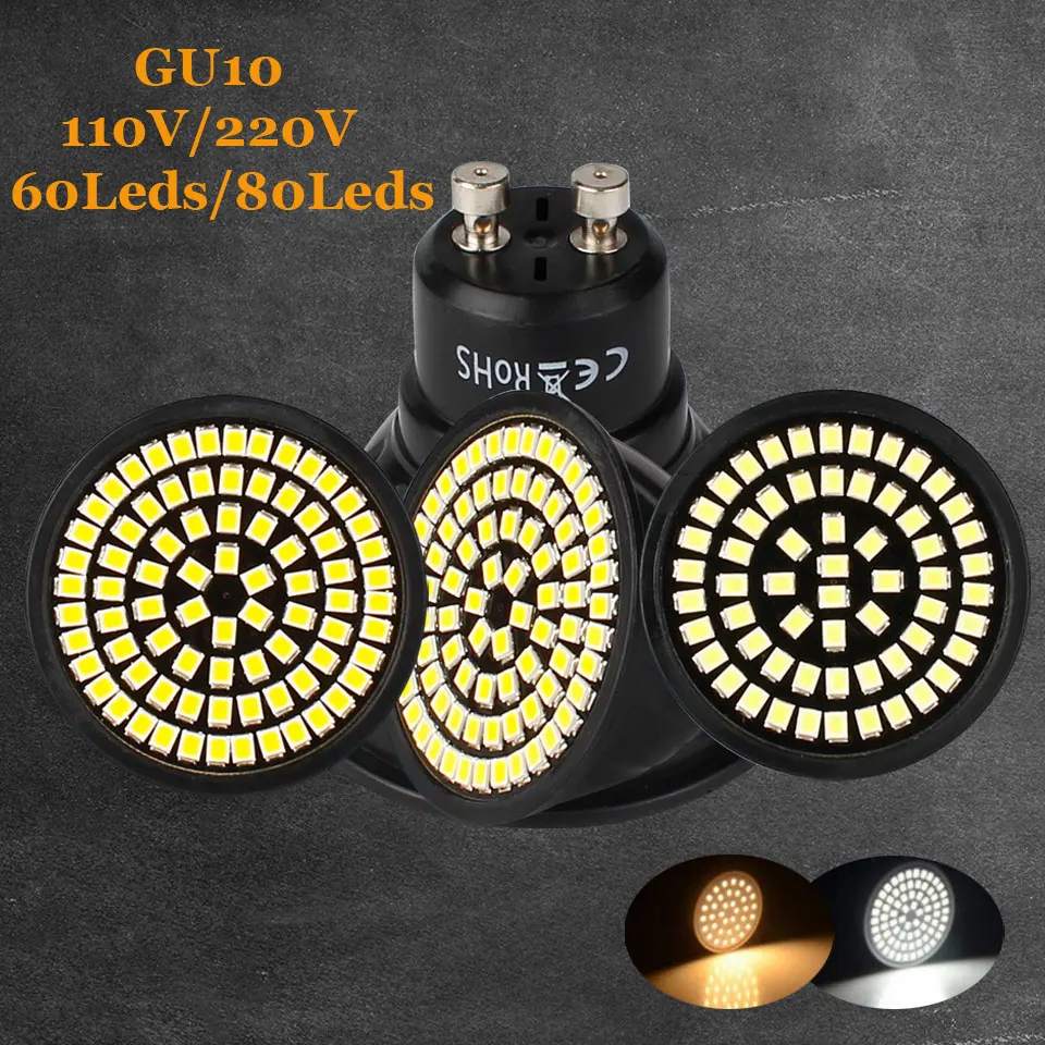 Энергосберегающий CE & RoHs GU10 Светодиодный прожектор SMD 2835 свет 5 Вт 7 AC 110 В 220 лампа