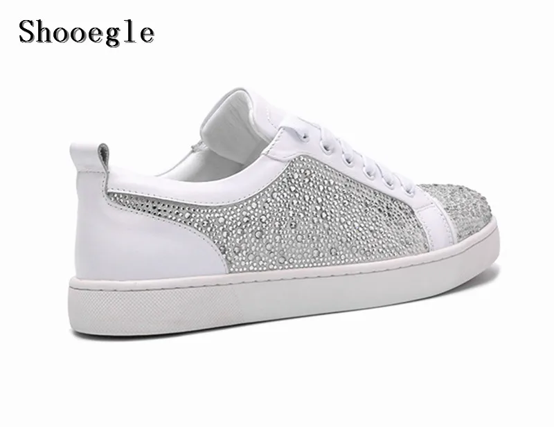 SHOOEGLE новые роскошные стразы для мужчин свадебные туфли с украшением в виде