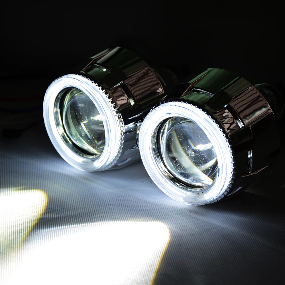 Angel контактные линзы для глаз для фар 2,8 дюймов HID проектор биксеноновый автомобиль подходит H7 H4 разъем использовать H1 лампы для модернизации сменные комплекты
