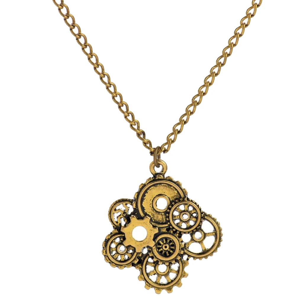 Винтажный Готический стимпанк рок Шестерня наручные часы колесо Cog подвеска