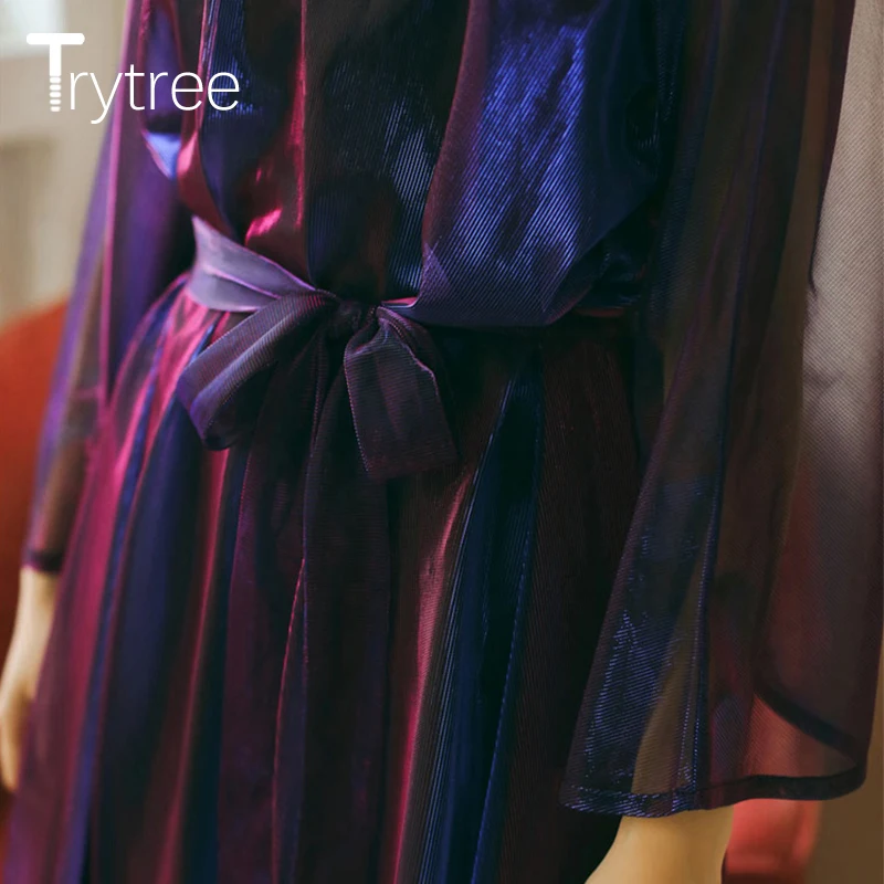 Trytree летнее и осеннее платье для девочек на каждый день Женские сапоги до колена