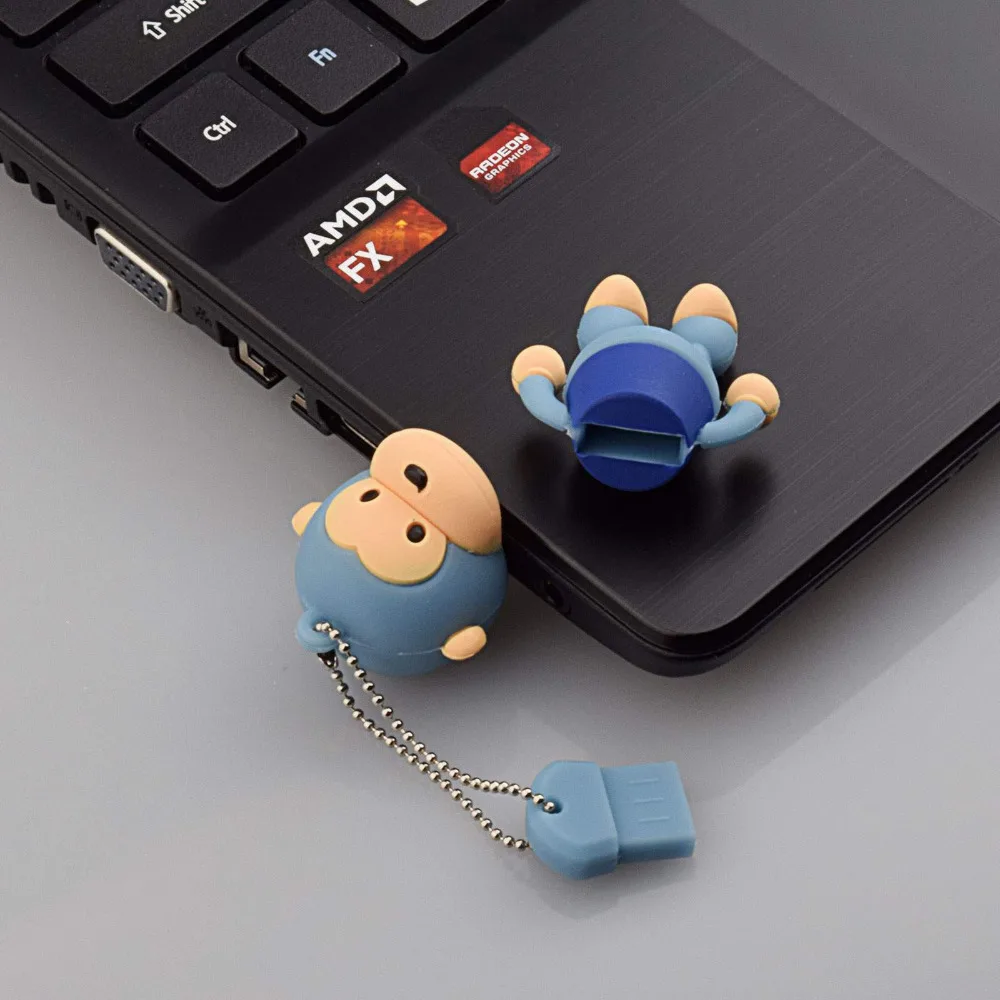 J boxing Blue 64 Гб USB флеш накопитель с забавной обезьянкой дизайн флешки карта памяти