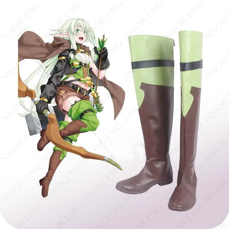 Goblin Slayer Fairy Archer/Обувь для костюмированной вечеринки Высокие сапоги в стиле аниме