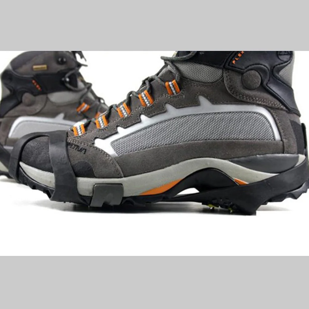 

Fashion 2Pcs 10Teeth Mountaineering Claws Anti-slip Crampon Spike Ice Gripper Shoe Coverer corrente ice wintersport