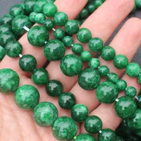 natural green emerald dry green blackish green jades 6 14mm round beads for diy jewelry making