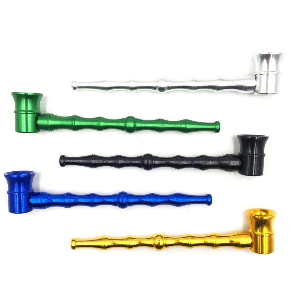 Small Bamboo Tobacco Stems Smok Metal Pipes Portable Creative Smoking Pipe Herb Gifts Grinder Smoke | Дом и сад