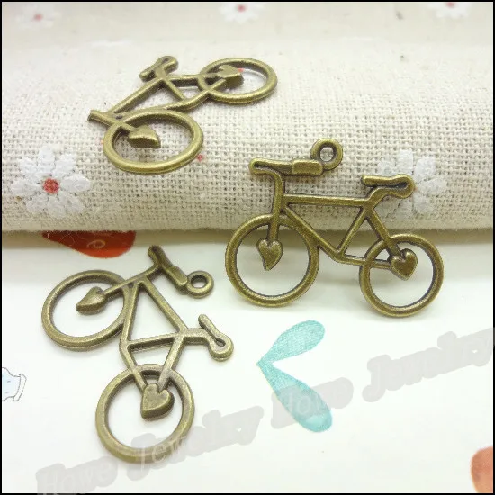 Оптовая продажа 40 шт винтажная подвеска на велосипед античная бронза подходит
