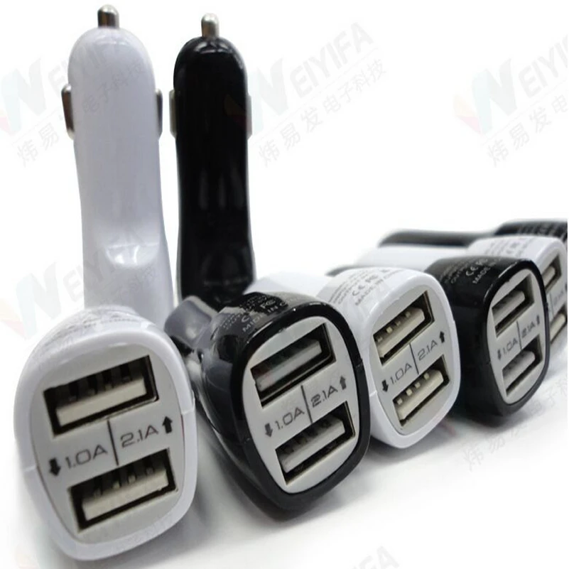 100 шт./лот универсальное автомобильное зарядное устройство 5 В а с двумя USB портами