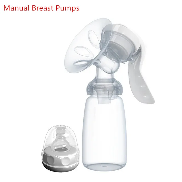 Manual Breast Pump Двусторонние электрические молокоотсосы с бутылочкой для молока USB кабель PP BPA бесплатно Мощные интеллектуальные молокоотсосы для грудного вскармливания - Цвет: Manual Breast Pump