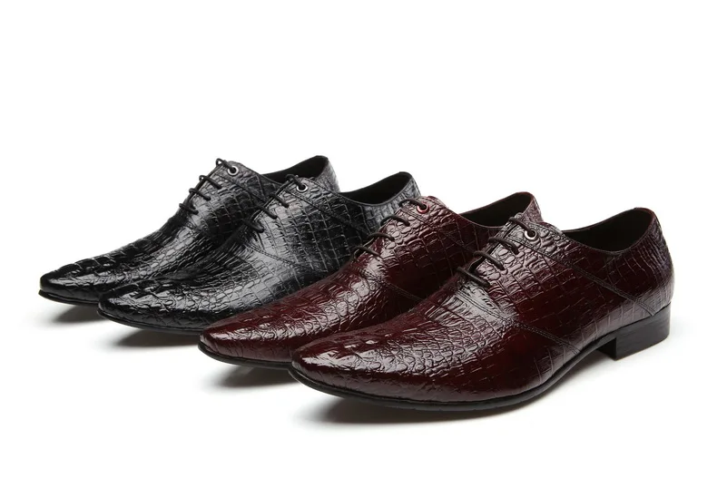 2018 Новые Классические мужские плоские туфли роскошные деловые оксфорды