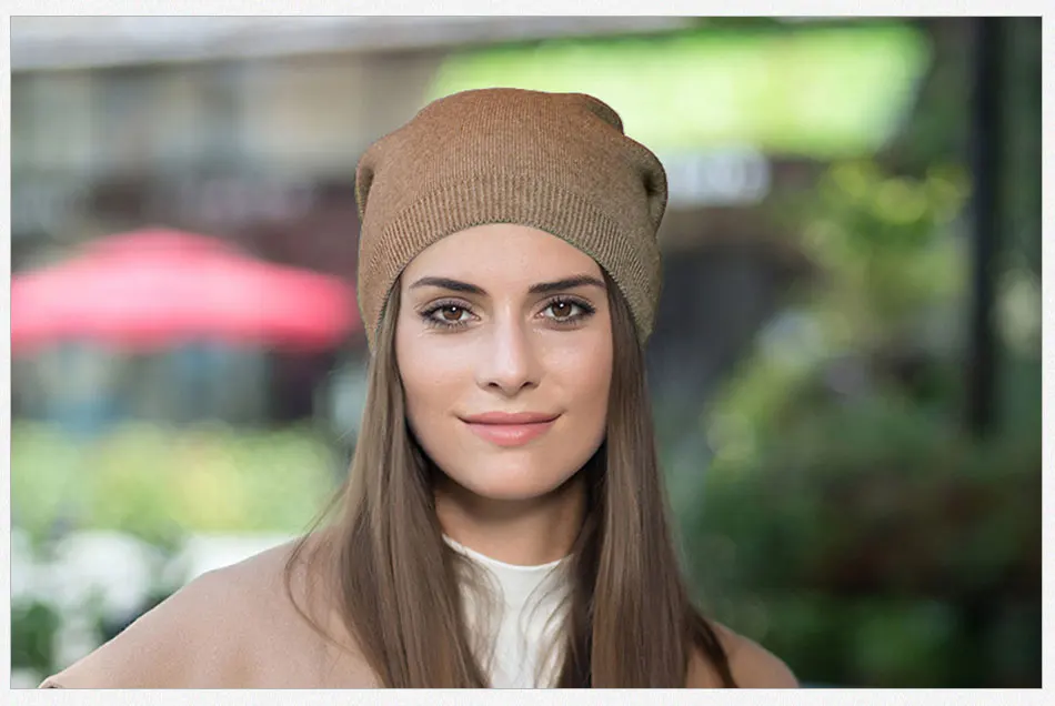 Evrfelan модные однотонные осенние шапки Skullies для женщин, теплые зимние вязаные шапки бини, женские шапки высокого качества Gorros Bonnet