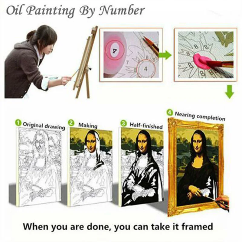 DIY Acrylic Painting By Numbers Hand Painted Canvas Modern Wall Picture For Living Room Home Decor Art | Дом и сад