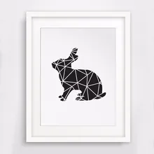 Настенный холщовый плакат с геометрическим рисунком животного