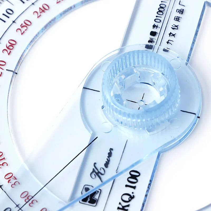 

NEW Plastic 360 Degree Protractor Ruler Angle Finder Swing Arm School Office W15
