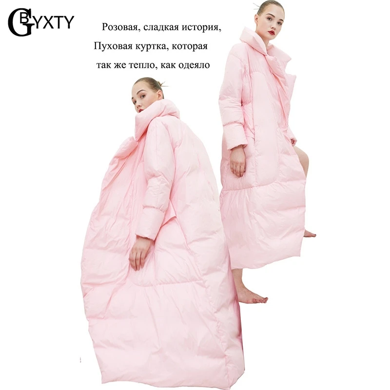 GBYXTY chaquetas plumas mujer зимняя длинная толстая куртка оверсайз женская элегантная на