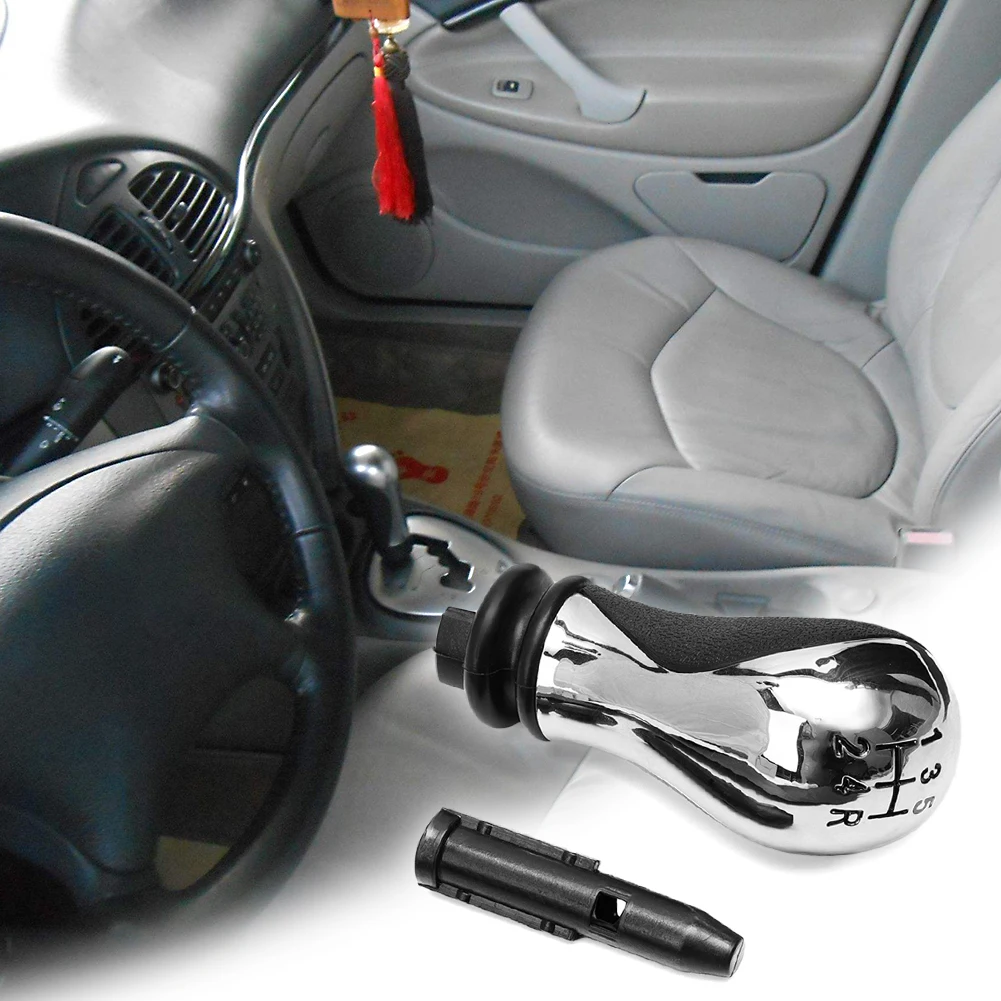 Новинка Хэллоуин 5 скоростей ручная ручка для Citroen C5 01-08 Xsara Picasso 1999-2008 хромированная Автомобильная Серебристая отражающая ручка переключения передач
