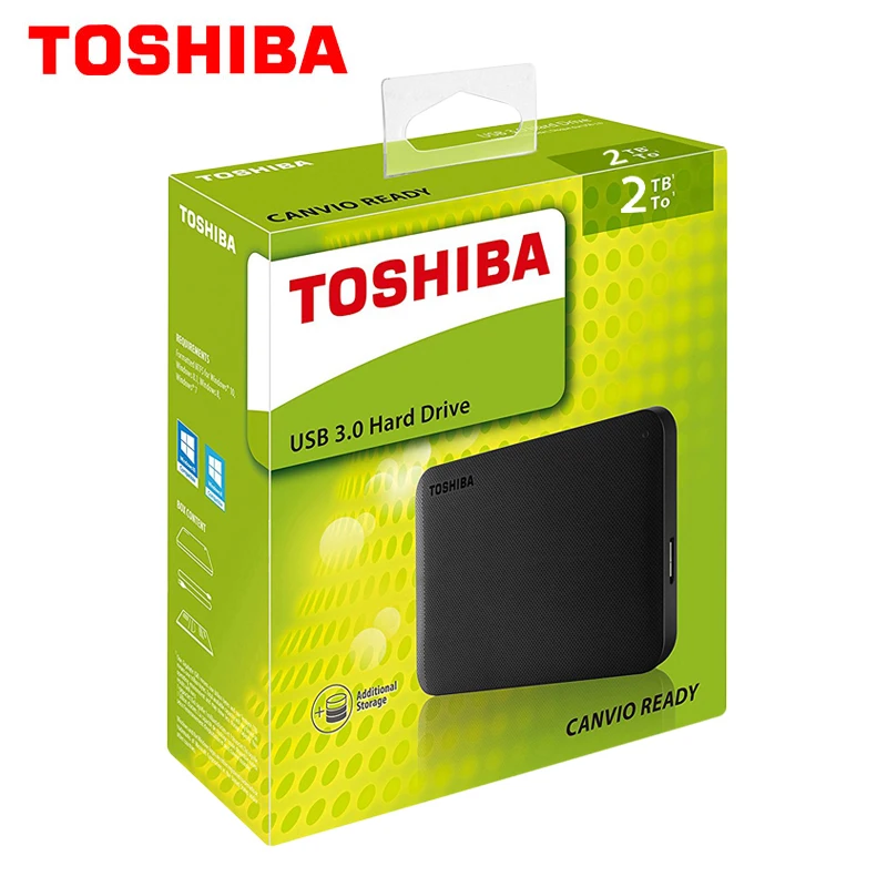TOSHIBA внешний жесткий диск CANVIO BASICS 2000 Гб портативный HDD 2000G HD USB 3 0 2 5 &quotSATA3 черный
