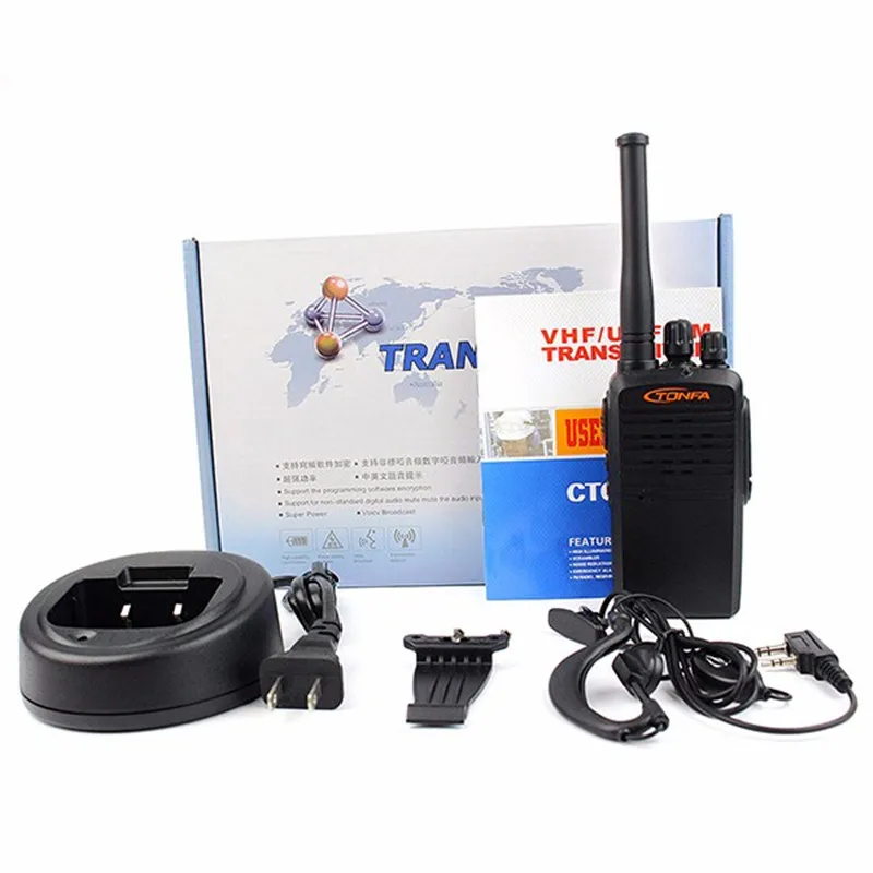 

10pcs DHL Free shipping TONFA TF-K1 Black Radio Walkie Talkie UHF 400-470MHz 5W 3.7V 16CH Single Band Two Way Radio