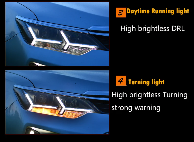 Для Toyota Camry головной фары в сборе DRL ксеноновая лампа год передний свет с дневным ходовым светом