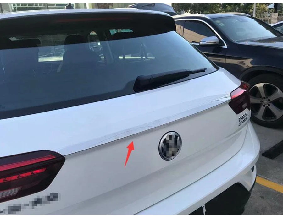 Нержавеющая сталь для Volkswagen T-Roc T Roc Задняя Крышка багажника двери прокладка стример декоративная накладка