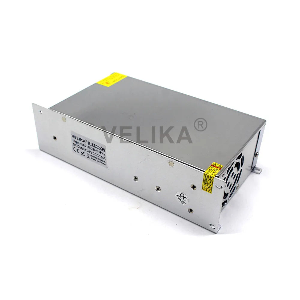 Универсальный DC36V 34A 1200W Трансформатор источника питания 110 220V AC DC 36V SMPS для