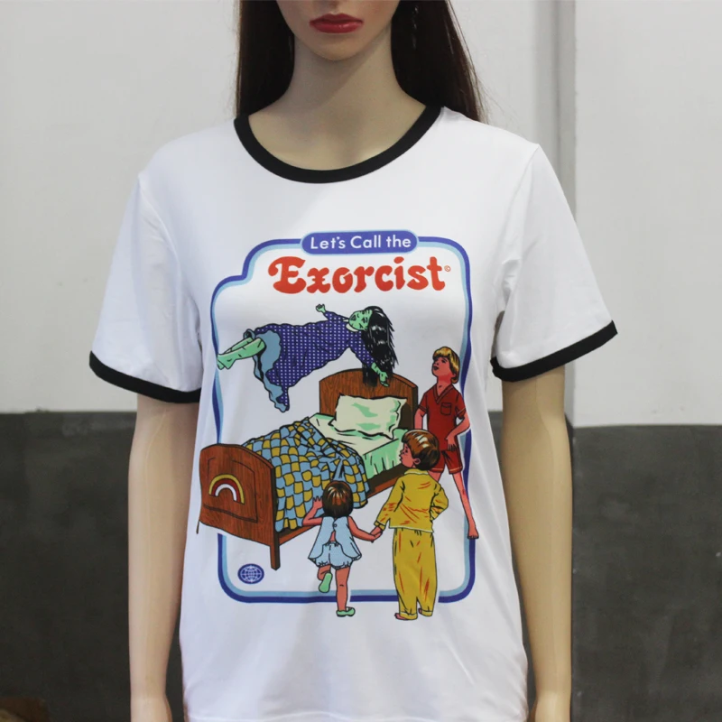 Забавная Милая молитвенная рубашка Hillbilly Let's Call The Exorcist в стиле 80-90-х белая
