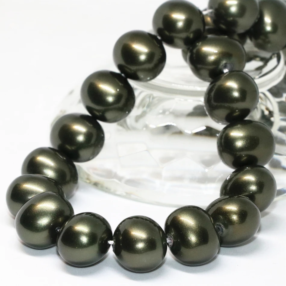 

13*15mm new fashion ink green natural shell pearl beads irregular shape women diy findings gift fine jewelry making 15inch B2276