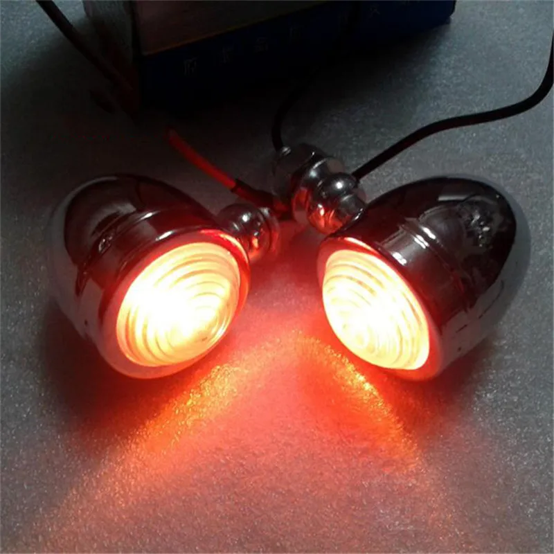 

1 Pair Motorcycle LED Turn Signal Indicators Light Amber Blinker Light Universal Motorbike Turn Signal Indicators for Harley