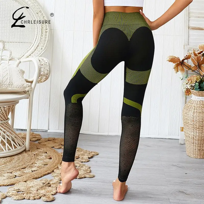 CHRLEISURE модные пуш-ап бесшовные леггинсы женские для фитнеса Femninia спортивные брюки