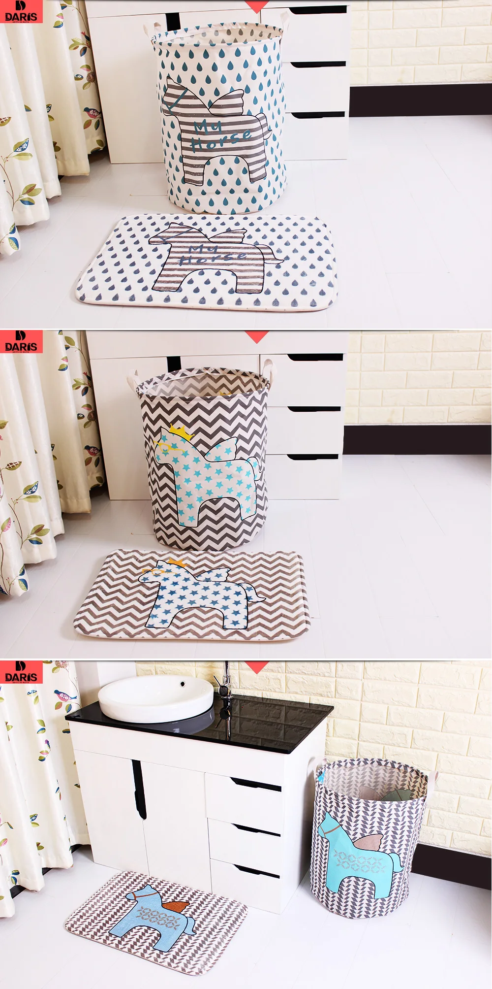 SDARISB 35*45cm Waterproof Storage Basket Bag Toy Dirty Laundry Basket Bag Clothes Toys Storage Box Sundries Fabric Folding