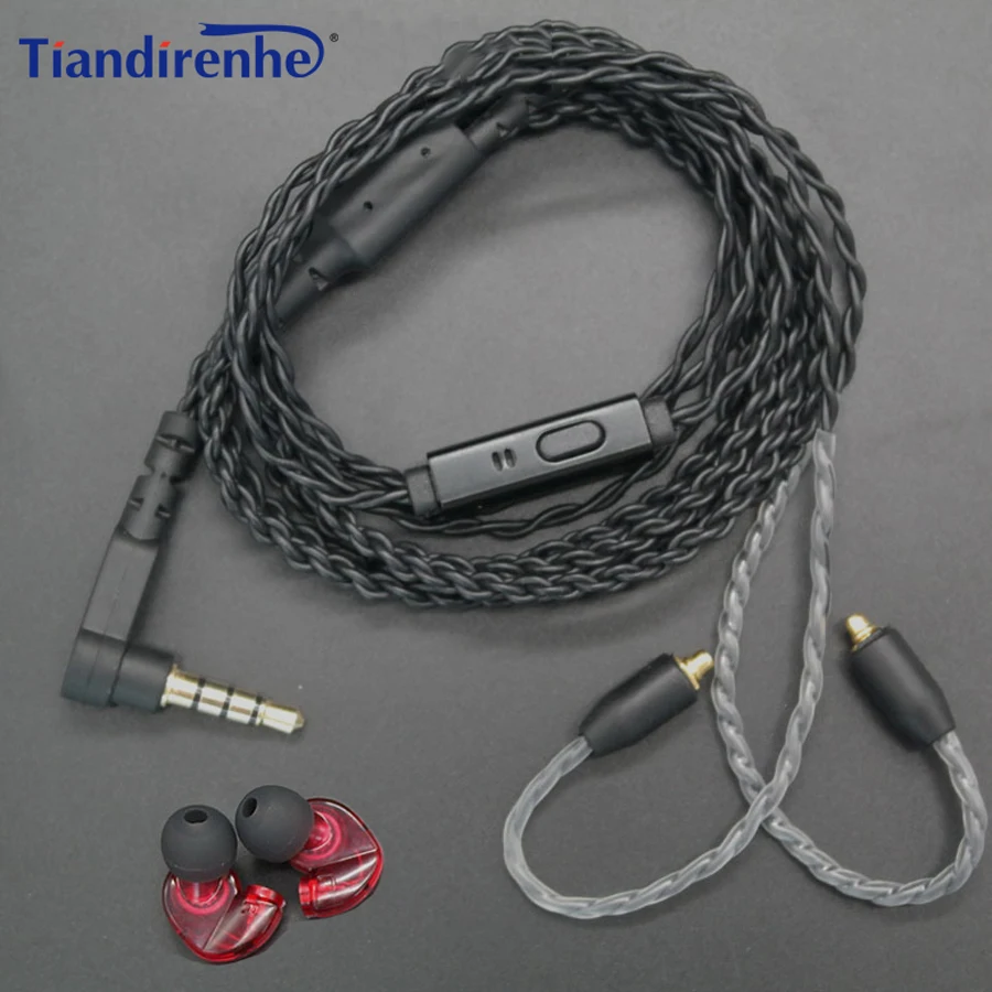 DIY MMCX кабель Detchable наушники для Shure SE215 SE535 SE846 UE900 W20 наушников твист Замена стерео