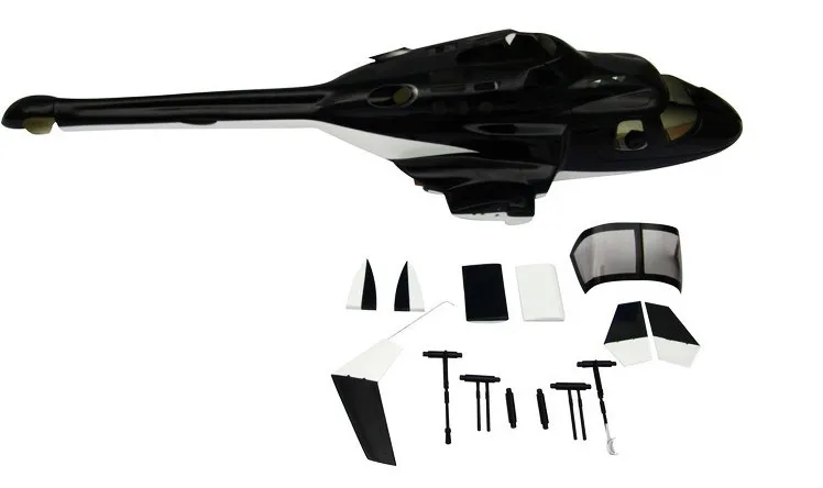New version Bell 222 airwolf 450 корпус со шкалой W/убирается и металлический посадочный шасси