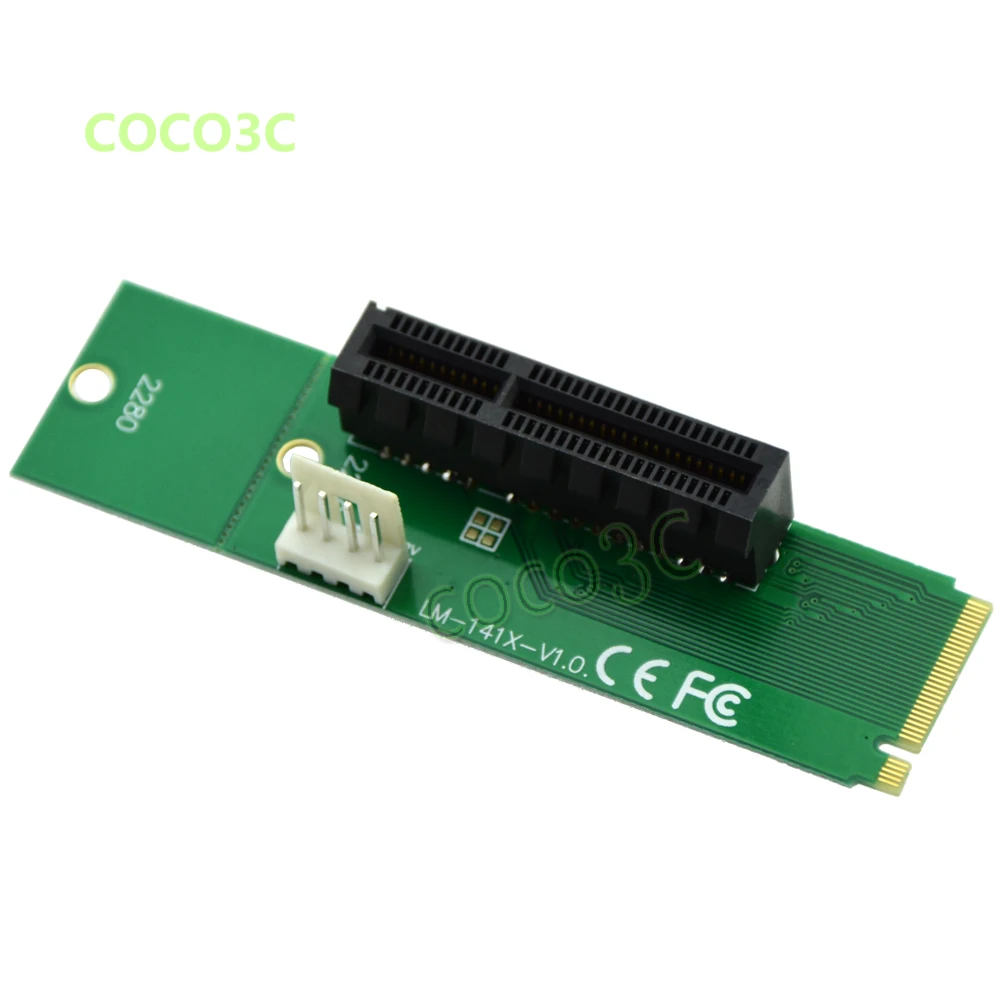 Бесплатная доставка переходник NGFF на PCI-e 4x Slot Riser Card M key M.2 SSD порт в PCI Express |