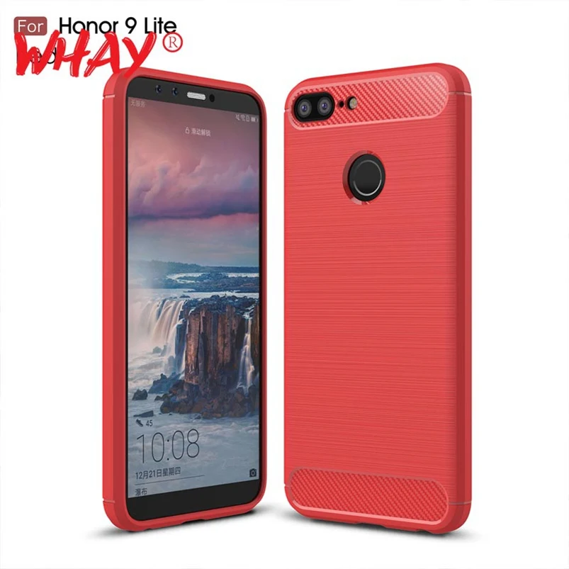 УГЛЕРОДНЫЙ чехол для Huawei Honor 9 Lite ТПУ силикон телефона P Smart P20 P8 Pro P9 P10 Mate 10 Coque |
